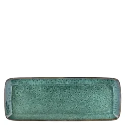 Serveringsfat Rektangulärt 39x14 cm Grön/Svart