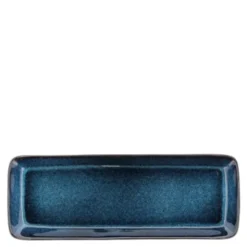 Serveringsfat Rektangulärt 39x14 cm Blå/Svart
