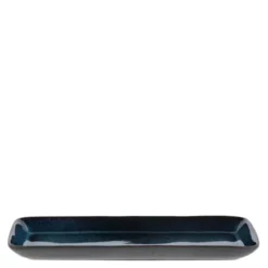 Serveringsfat Rektangulärt 39x14 cm Blå/Svart