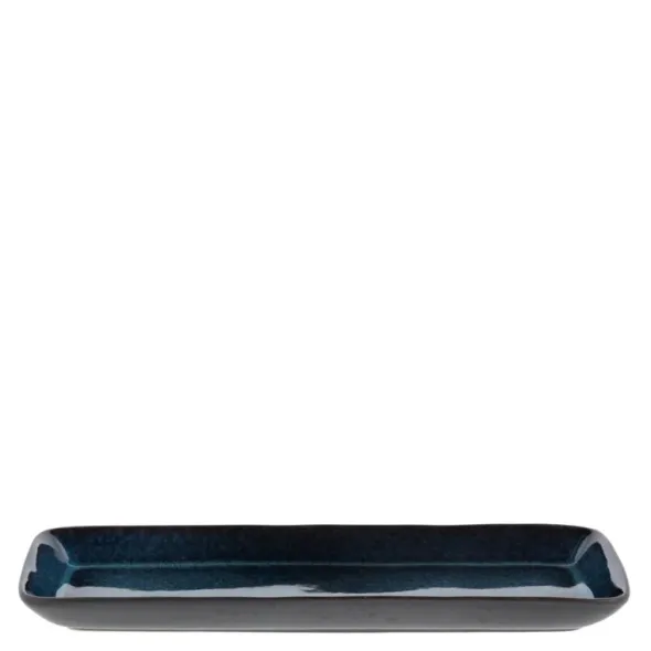 Serveringsfat Rektangulärt 39x14 cm Blå/Svart