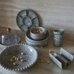Serveringsskål 21x7cm Grå/Svart Grå/Svart