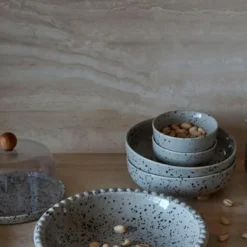 Serveringsskål 21x7cm Grå/Svart Grå/Svart