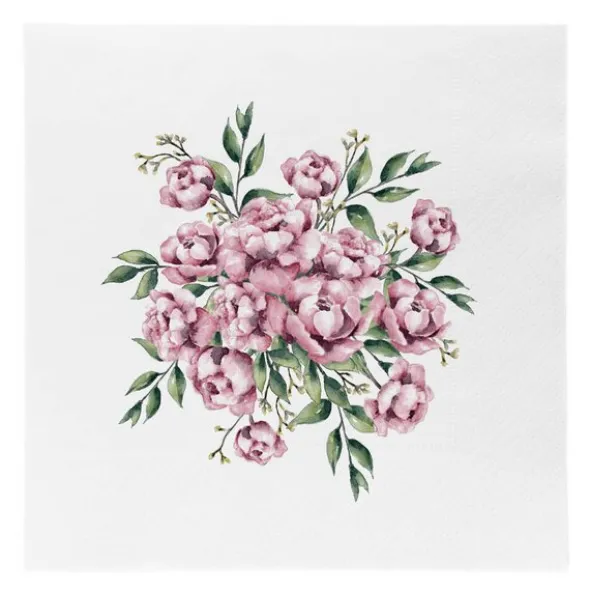 Servett 33 cm blomsterbukett
