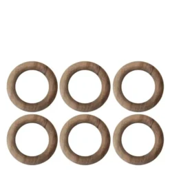 Servettring 6x6 cm 6-pack akaciaträ