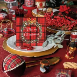 Servett 33x33 cm 20-pack Christmas Plaid Red