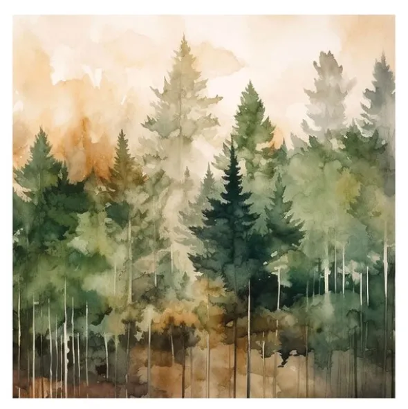 Servett 33x33 cm 20-pack Evergreen Trees