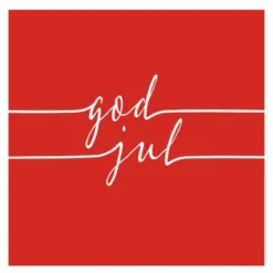 Servett 33x33 cm 20-pack God Jul röd/vit