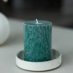 Shea blockljus 6,7x10 cm grön