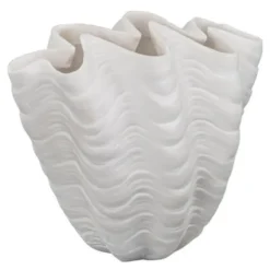 Shell vas 26 cm offwhite