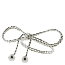 Sigrid servettring 8x5 cm silver