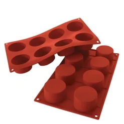 Silikonform Cylinder 8 st 6x3,5 cm
