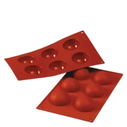 Silikonform Kupoler 6 st 6x3 cm