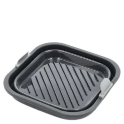 Silikonform till airfryer kvadratisk 19x6 cm grå