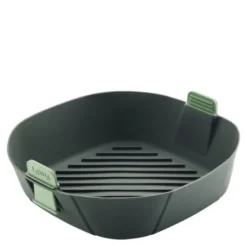 Silikonkorg XL till airfryer 25x25 cm grå
