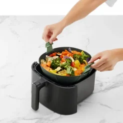 Silikonkorg XL till airfryer 25x25 cm grå
