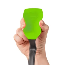 Silikonsked med vinklat skaft 28 cm grön