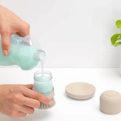 SinkSide diskborste med diskmedelsbehållare soft beige