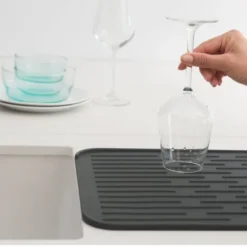 SinkSide diskmatta silikon 32,5×43,8 cm mörkgrå