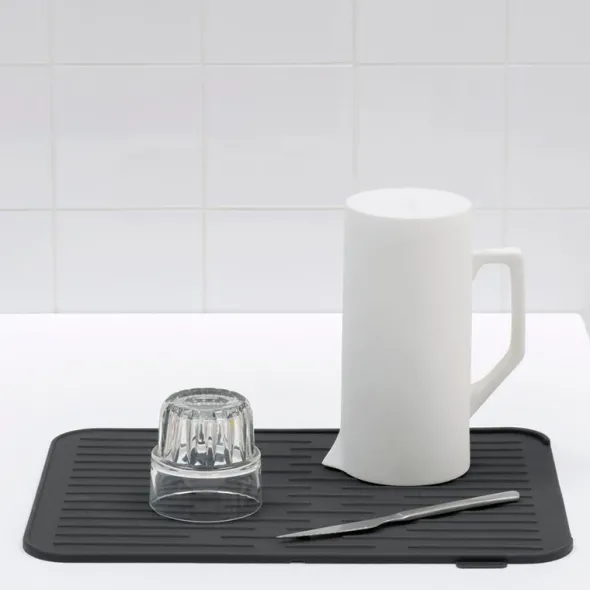 SinkSide diskmatta silikon 32,5×43,8 cm mörkgrå