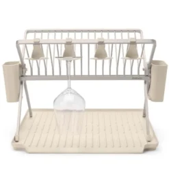 SinkSide hopfällbart diskställ 51x42 cm soft beige