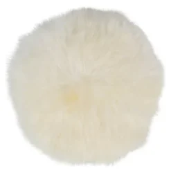 Sittdyna New Zealand fårskinn lång ull 34 cm ivory