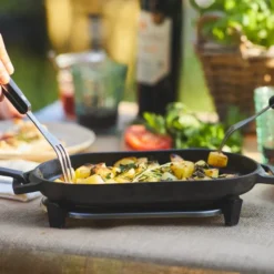 Sizzler gjutjärnspanna 31 cm med ställ