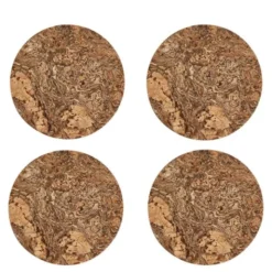 Skandinavien Glasunderlägg Rund Kork 10 cm 4-pack