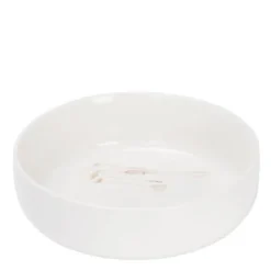 Ski skål 21 cm vit/brun
