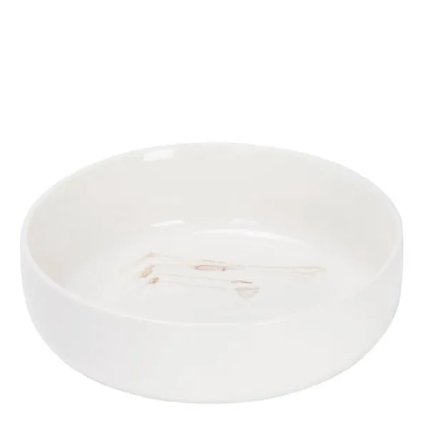 Ski skål 21 cm vit/brun
