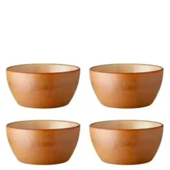 Skål 12 cm 4-pack Wood/Sand