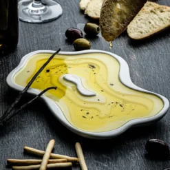 Skål för Oliveolja 22 cm vit