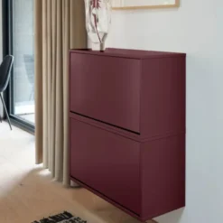 Skobox 70x30x40 cm Maroon Red