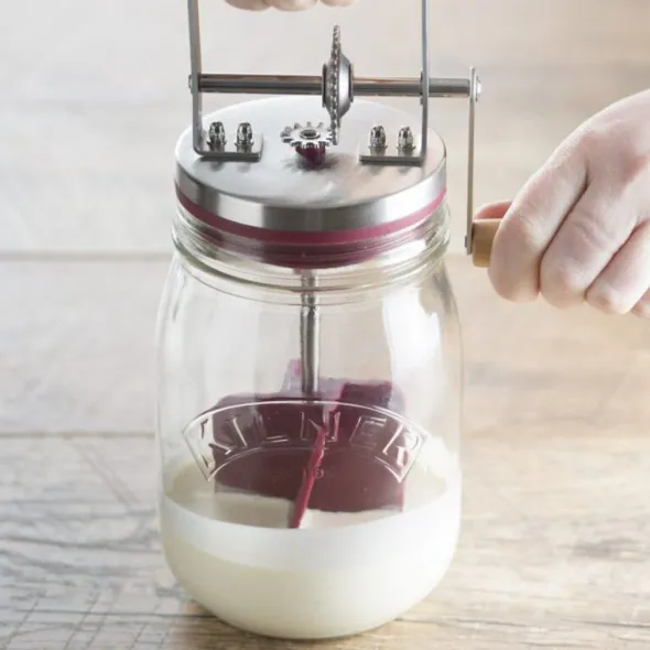 Smörkärnare i glas 1 L