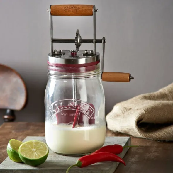 Smörkärnare i glas 1 L