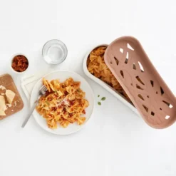 Snabbkokare för pasta i mikrovågsugn 1,5 L terracotta