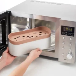 Snabbkokare för pasta i mikrovågsugn 1,5 L terracotta