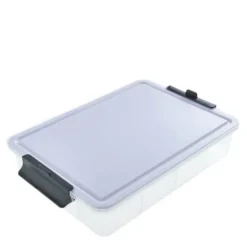 Snacklebox med 11 fack och plastbräda 30x40,5 cm vit