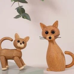 Sneaky Kattunge träddekoration 10 cm ek