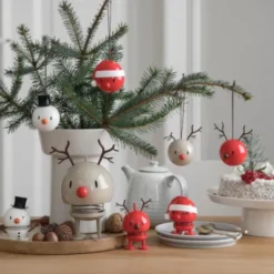 Snögubbe Julkula 2-pack Vit