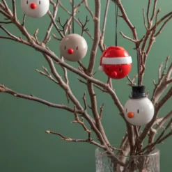 Snögubbe Julkula 2-pack Vit