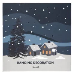 Snowfall hängande dekoration 8 cm silver