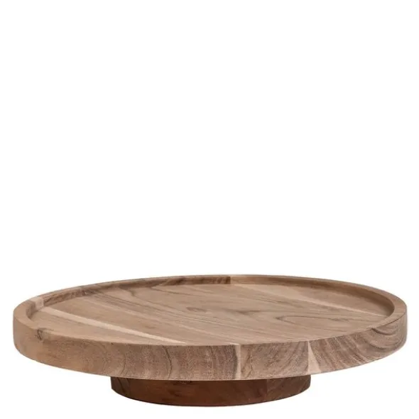 Snurrfat på fot 32×5 cm akacia natural