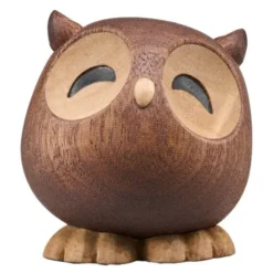 Sofia uggla träfigur 5 cm gummiträ/sapele