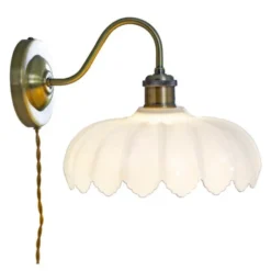 Sofia vägglampa 32 cm antik/vit