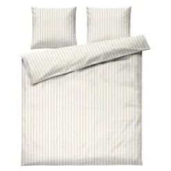 Soft påslakanset 220x220 cm offwhite/karamell