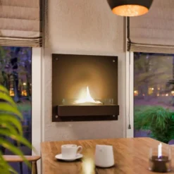 Solo 180 väggmonterad kamin 1 L svart