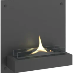 Solo 180 väggmonterad kamin 1 L svart