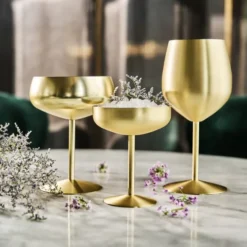 Sontell Gold champagneglas 45 cl stål/guld