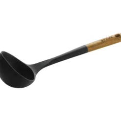 Soppslev i silikon 31 cm akacia/svart