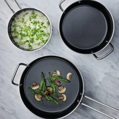 Stainless Steel sautépanna 24 cm keramisk Slip-Let® beläggning